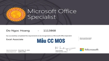Chứng Chỉ Tin học văn phòng MOS Excel 2019